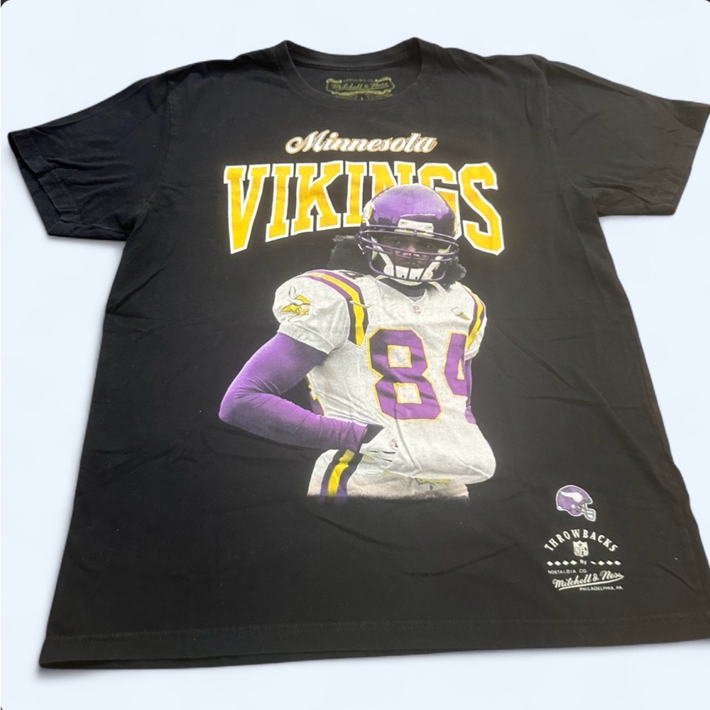 Mitchell & Ness Size Large Randy Moss Vikings Black T-shirt